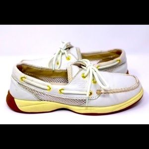 Sperry - Mens Top Sider Boat Shoes ‘White Leather’